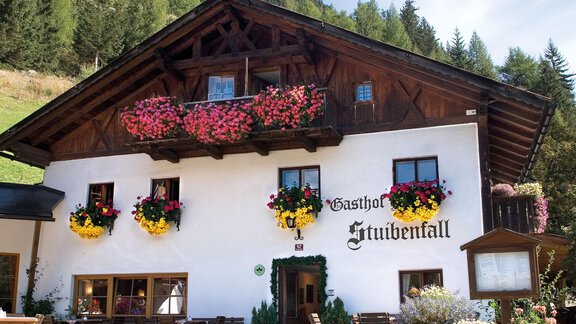 Sommerfassade - Gasthof Stuibenfall - Niederthai